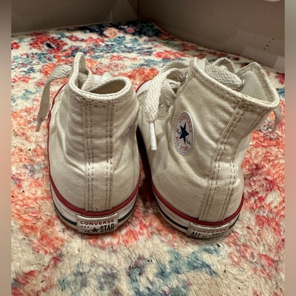 Kids Size 10C High Top All Star White Converse Shoes - Picture 5 of 7